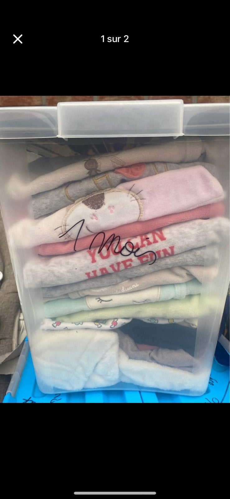 Vetements de 1 mois à 6 mois mixte puis fille jusqu’à 5 ans, Kinderen en Baby's, Babykleding | Maat 62, Ophalen, Zo goed als nieuw