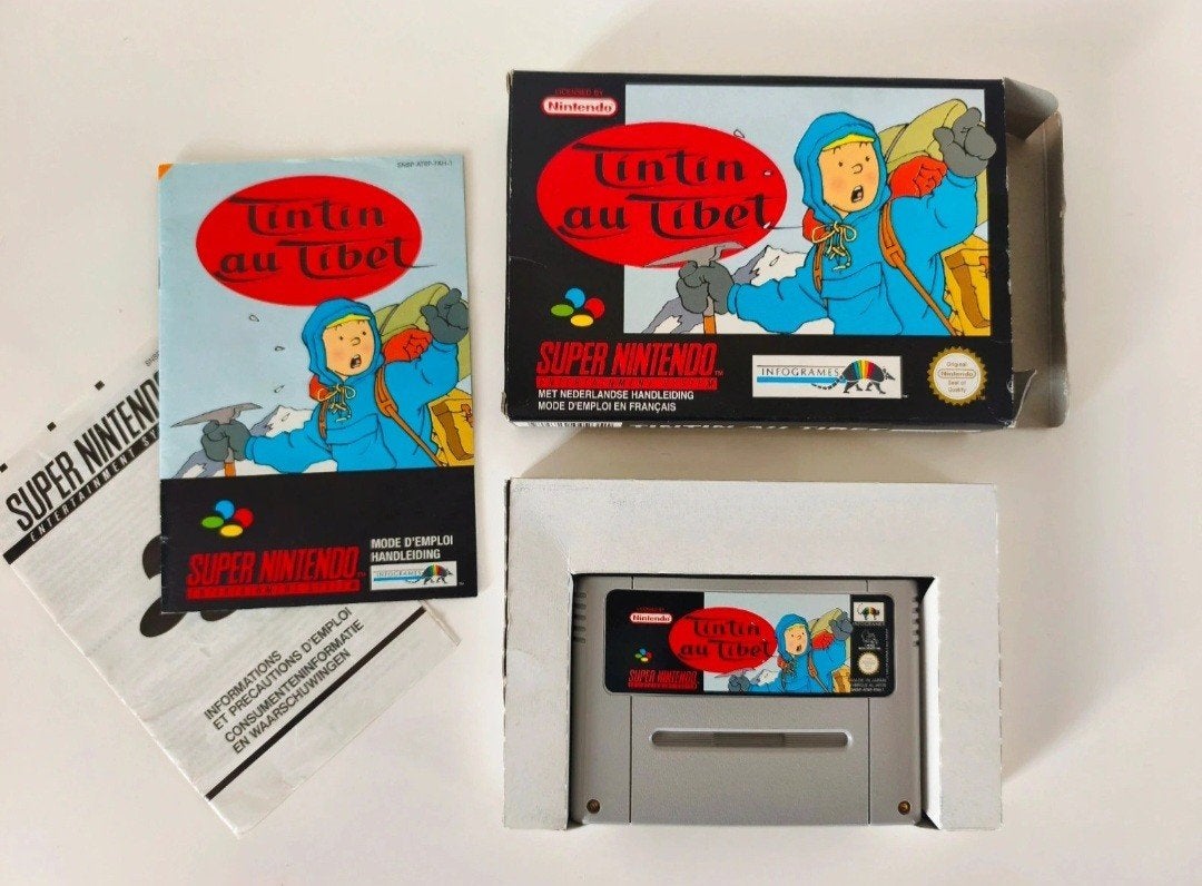 Super Nintendo : Tintin au Tibet, Enlèvement ou Envoi, Comme neuf, Aventure et Action