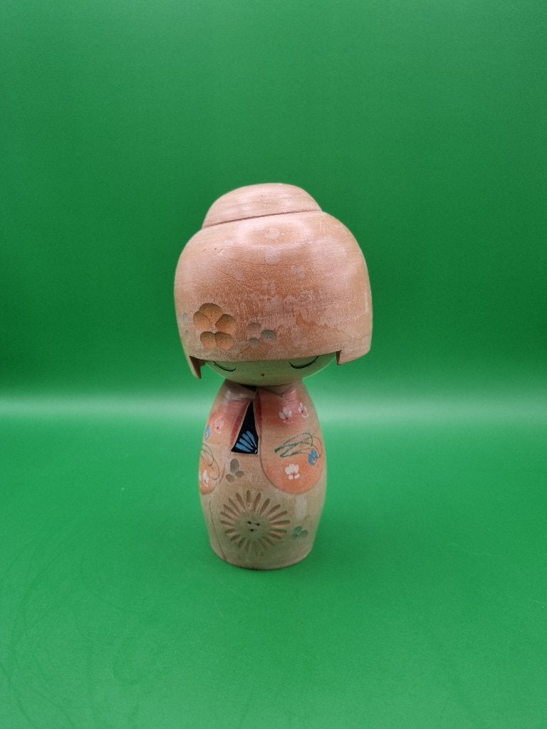 Kokeshi Kiku-chan vintage d'Ozawa Shiun, Bois, Poupée, Multicolore, Enlèvement ou Envoi