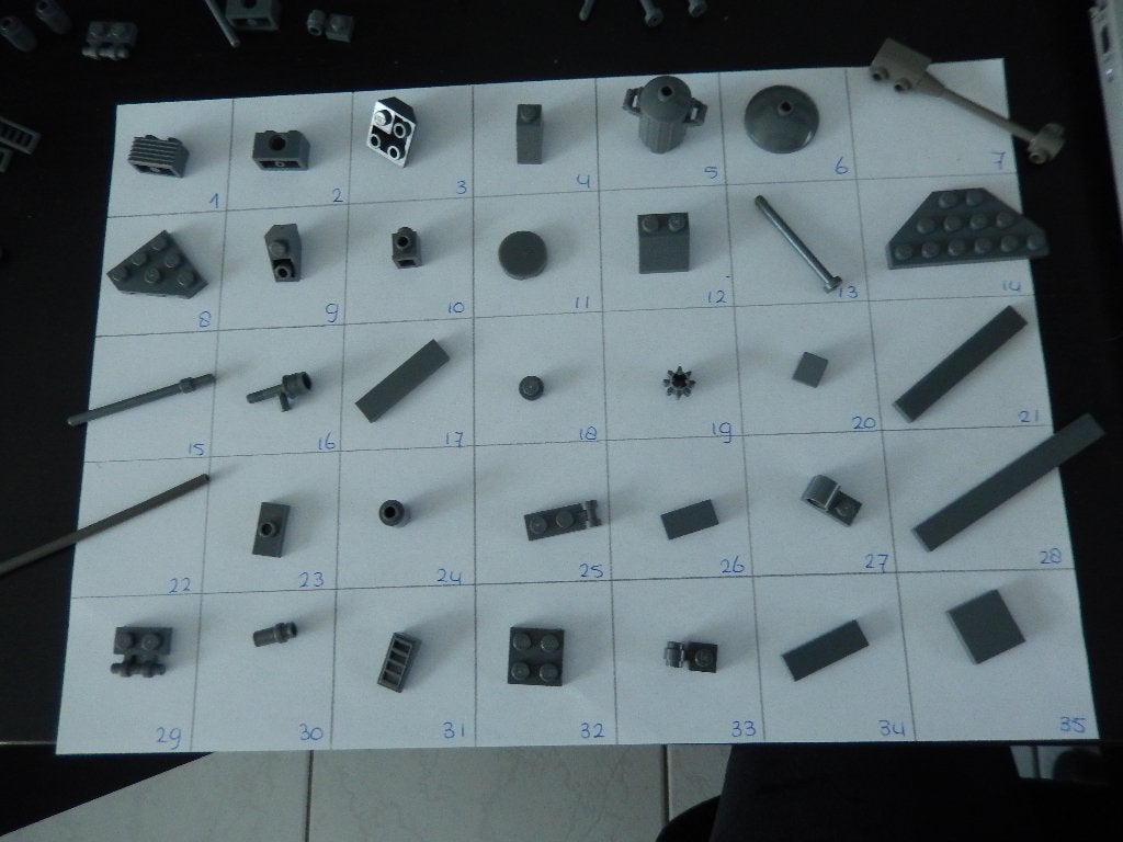 Diverse donker grijze lego onderdelen (zie foto's), Enlèvement ou Envoi, Comme neuf, Complet, Lego