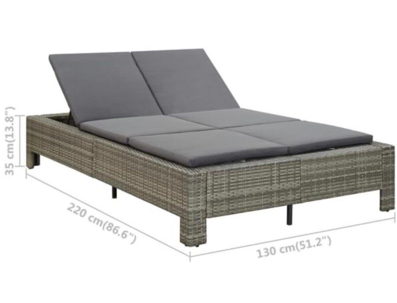 2 persoons ligbed in nieuwstaat!, Tuin en Terras, Ophalen of Verzenden, Zo goed als nieuw, Kunststof, Inklapbaar