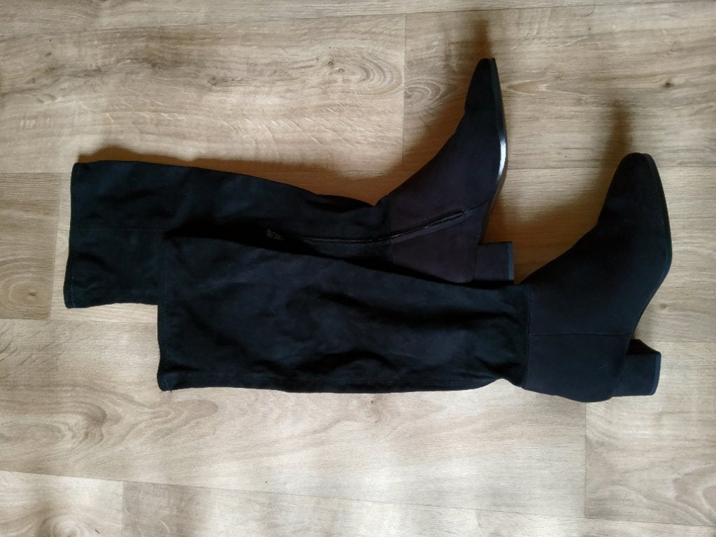 Laarzen overkneelaarzen van Signatur suède en blokhak nieuw, Kleding | Dames, Schoenen, Hoge laarzen, Signatur, Zwart, Nieuw