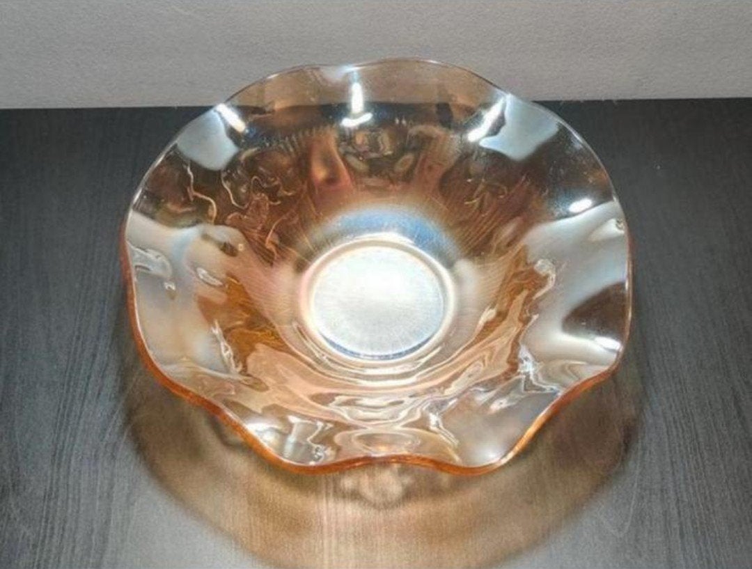Art-déco coupe carnival glass, Enlèvement ou Envoi