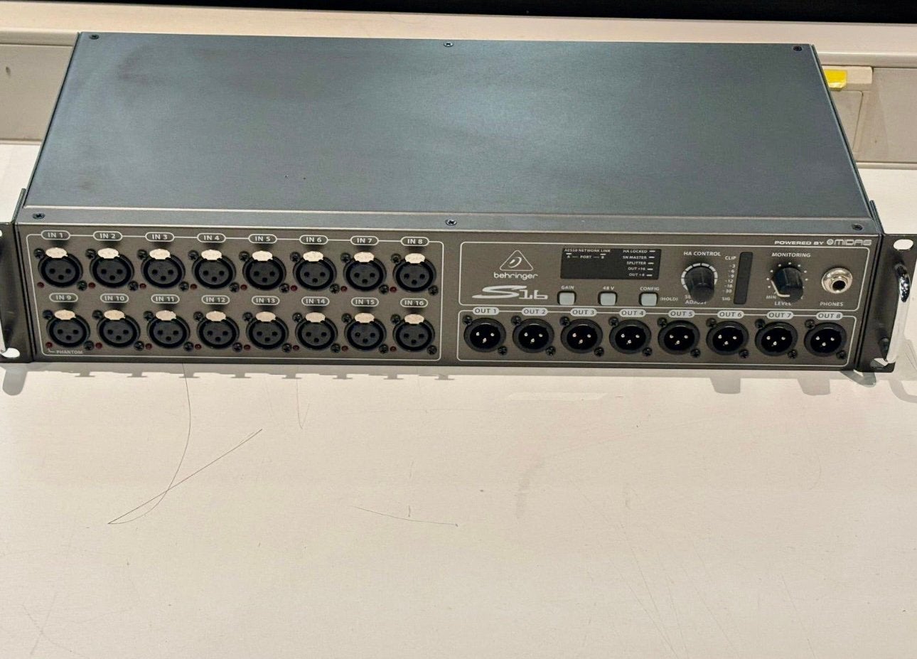 Behringer S16, Boitier E/S pour console X32., Enlèvement ou Envoi, Utilisé, 20 canaux ou plus, Entrée micro