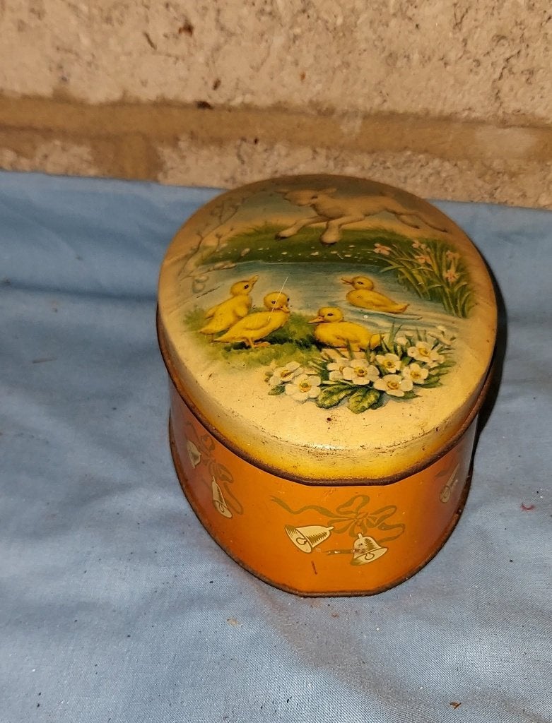 Boîte œuf en métal  Côte d'Or  Années 50, Collections, Enlèvement ou Envoi, Utilisé, Autre, Autres marques
