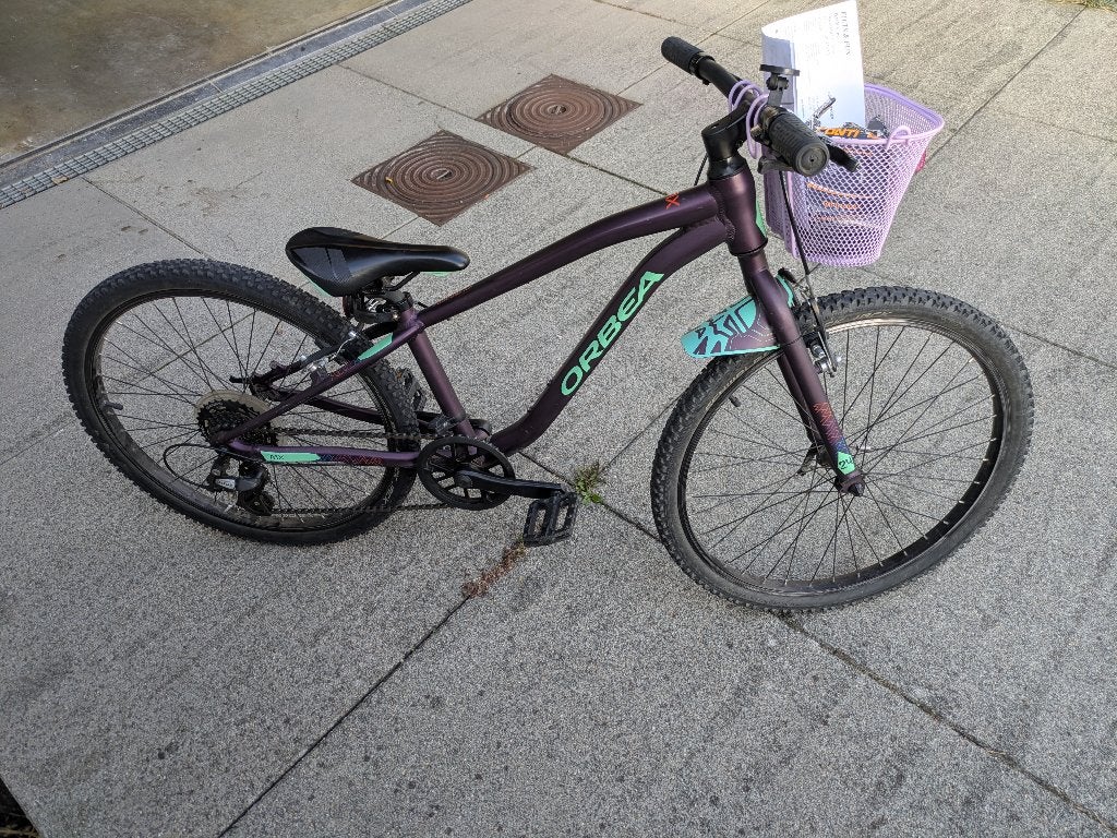 Orbea MX 24" Dirt Purple-Mint 2021, Fietsen en Brommers, Ophalen, Velgrem, Versnellingen, Orbea