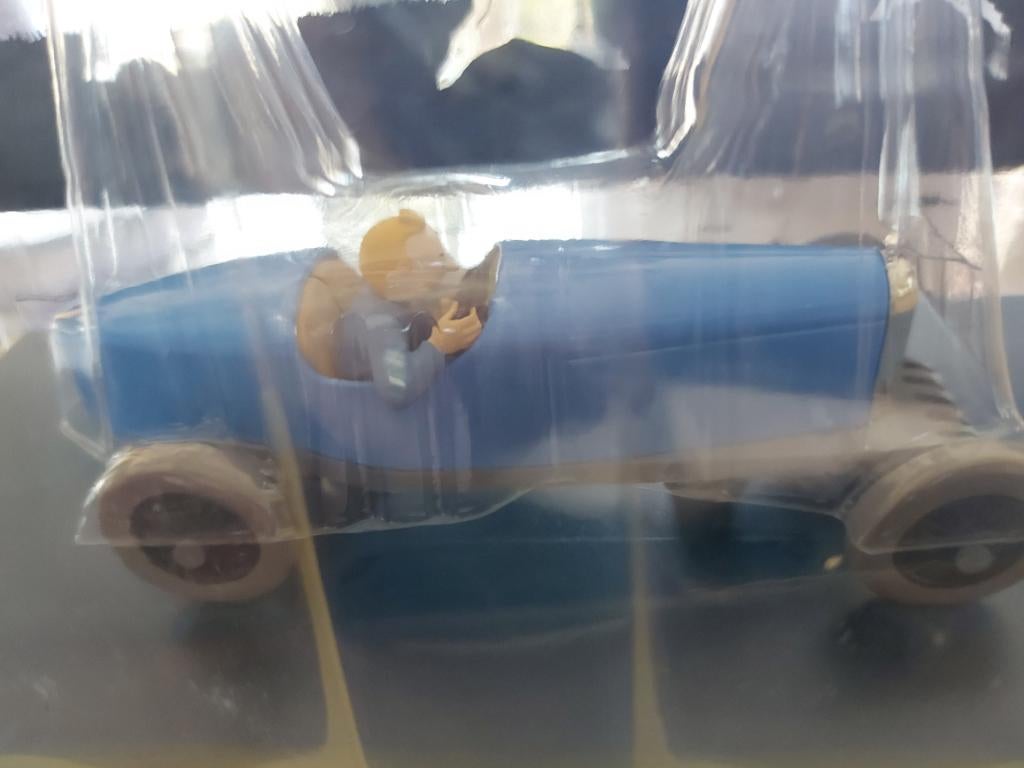Car Tintin 1/24 blauwe racewagen, Verzamelen, Ophalen of Verzenden, Nieuw