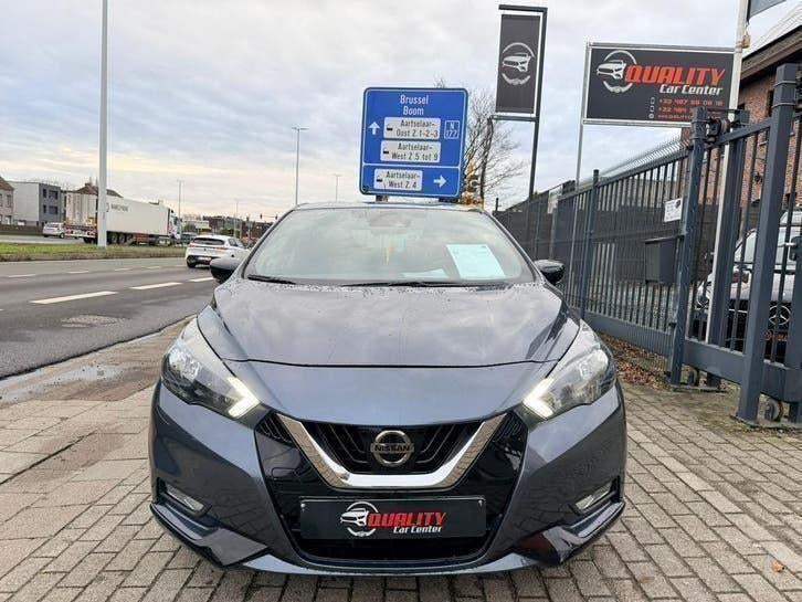Nissan Micra N-design Automaat 12/2022 1.0i 82000km Carplay, Auto's, Euro 6, Blauw, 1545 kg, 5 deurs