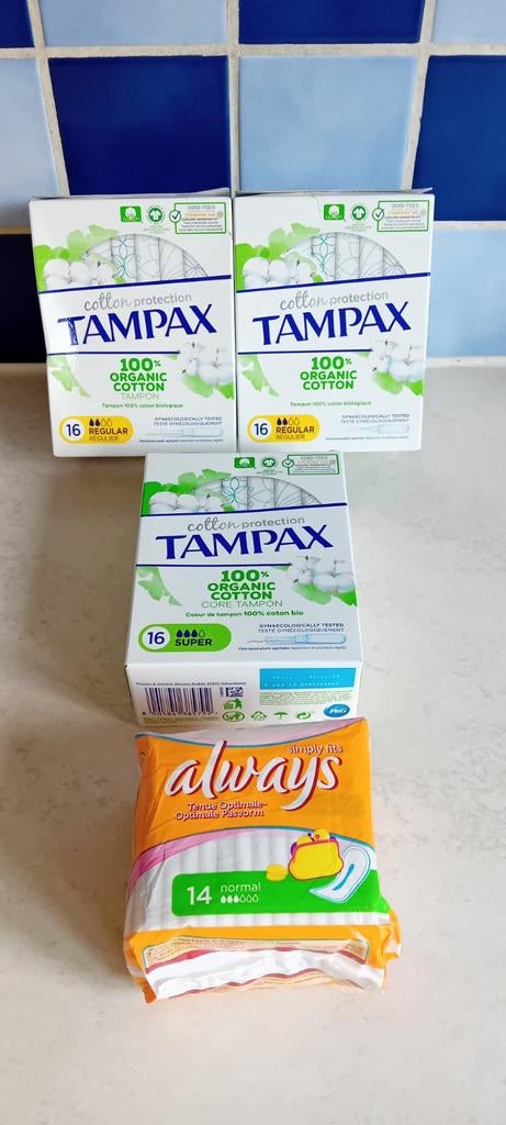 3 doosjes Tampax met applicator, Ophalen of Verzenden, Nieuw, Overige typen
