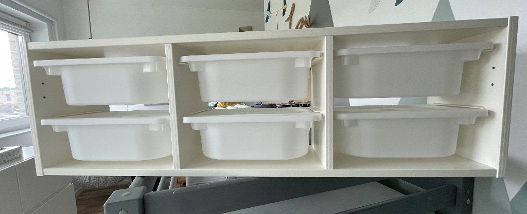 Trofast kast met bakjes, Kast, Zo goed als nieuw, 75 tot 100 cm, Minder dan 50 cm