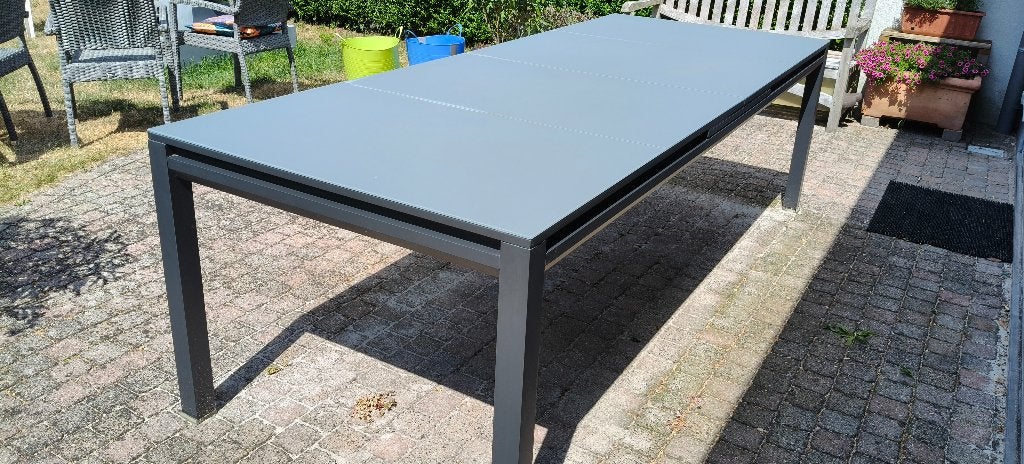 Tuintafel (groot) ZGAN, Jardin & Terrasse, Tables de jardin, Comme neuf, Rectangulaire, Aluminium, Enlèvement