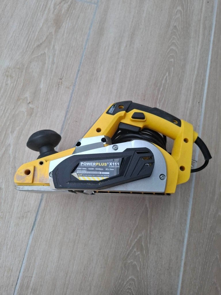 Rabot électrique Power plus + guide + poche à poussière, Enlèvement, Utilisé, Électrique
