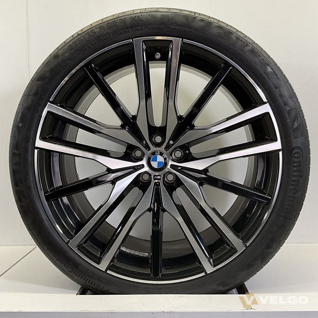 BMW X5 G05 X6 G06 BREEDSET VELGEN + ZOMERBANDEN 22 INCH ORIG, Auto-onderdelen, Gebruikt, -, 275 mm, -