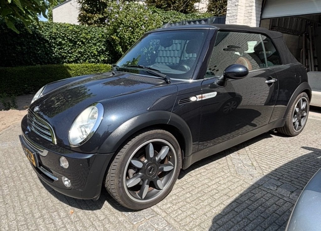 Mini cabrio Sidewalk, Auto's, Mini, Cabriolet, Zwart, Leder, Bruin