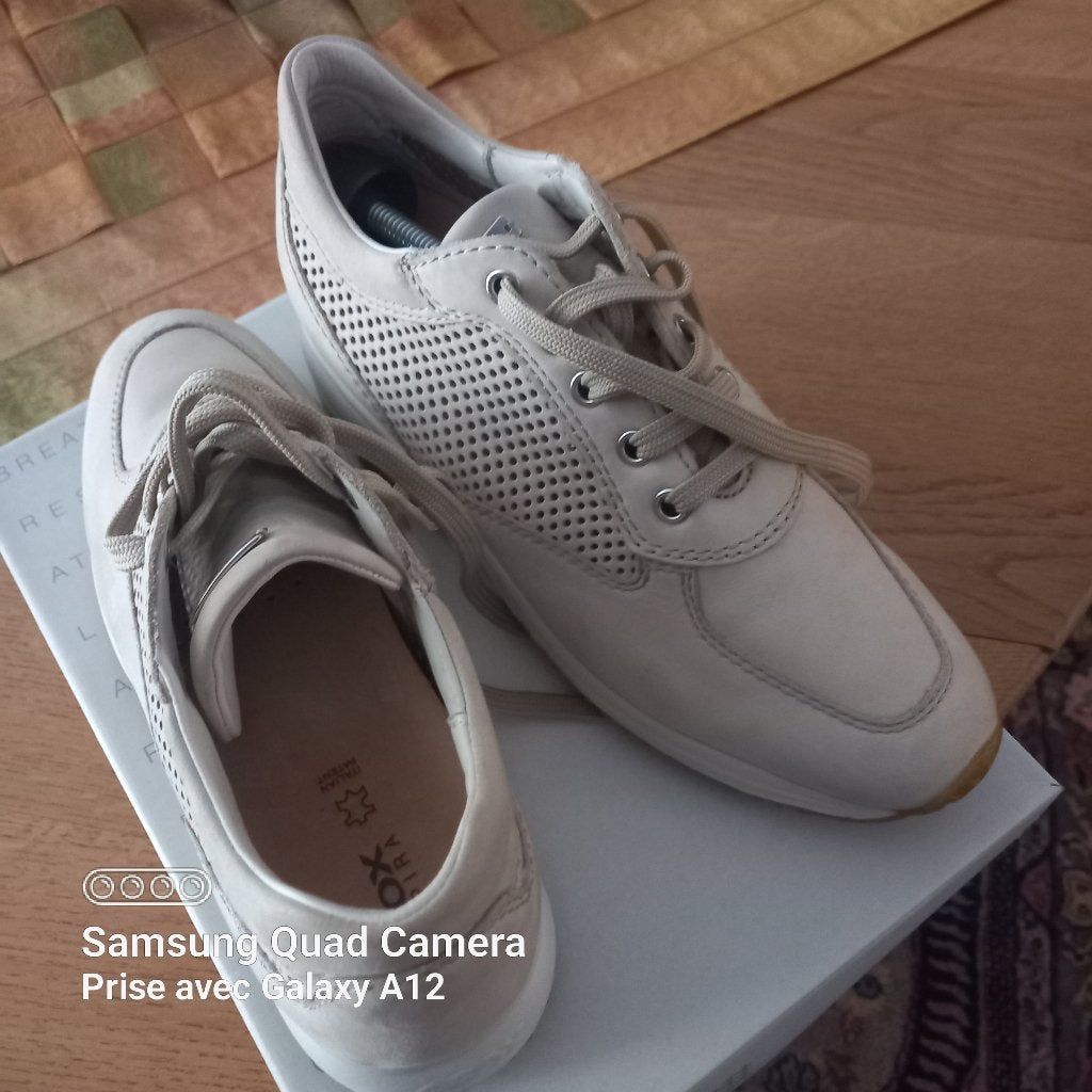 CHAUSSURES GEOX FEMME T 38, Gris, Chaussures de sports, Comme neuf, Enlèvement