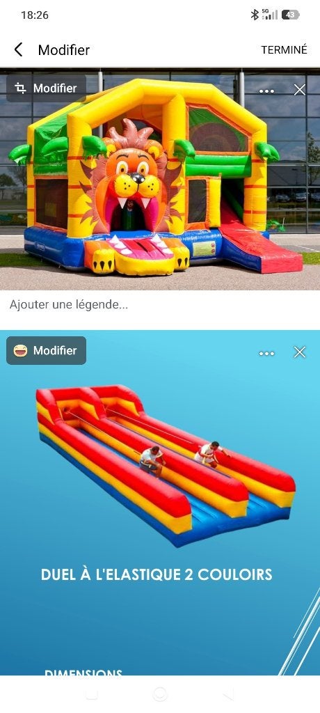 Château gonflable, Enlèvement, Utilisé