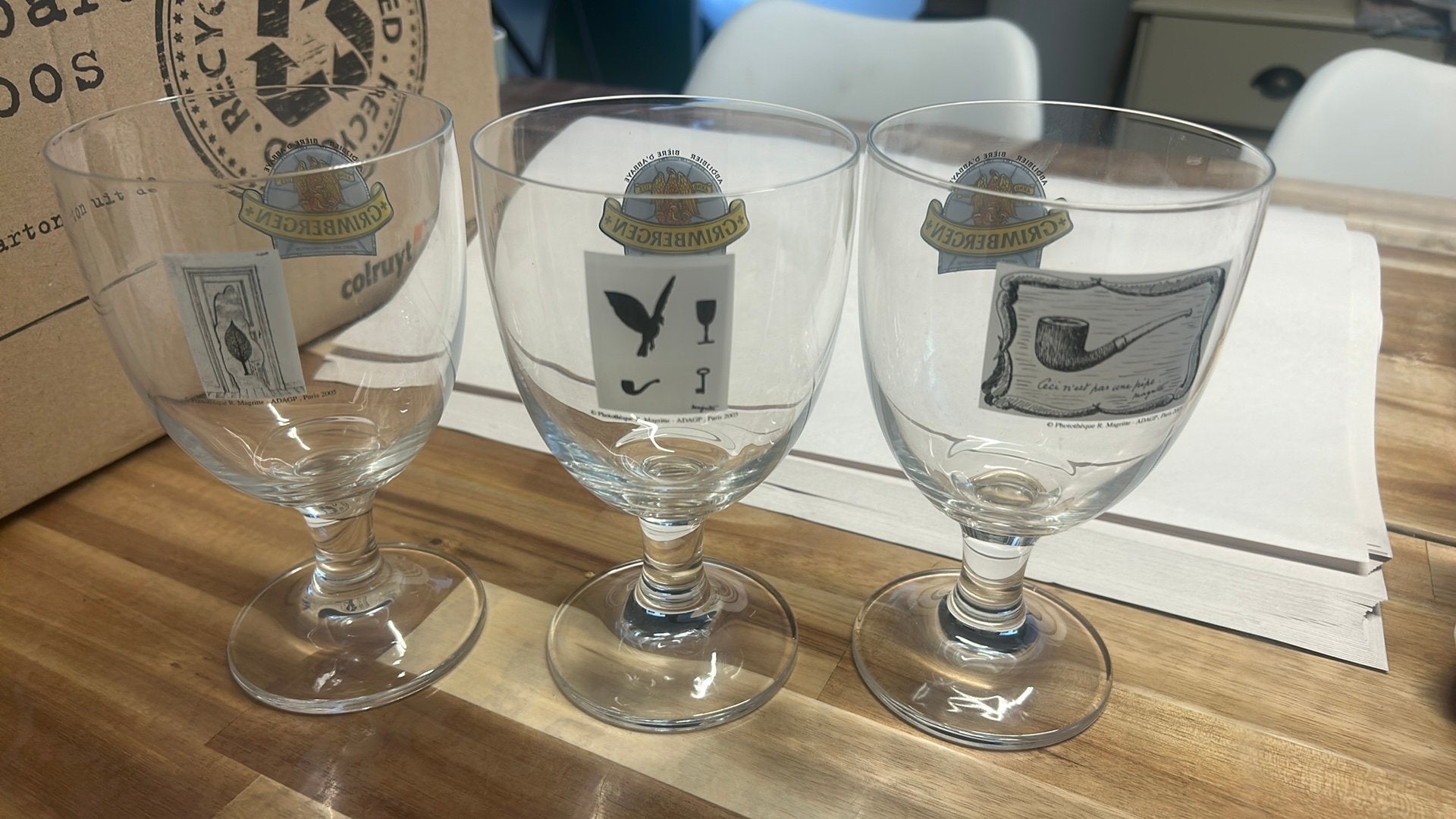 Verres Grimbergen Magritte, Collections, Verres & Petits Verres, Enlèvement ou Envoi, Comme neuf