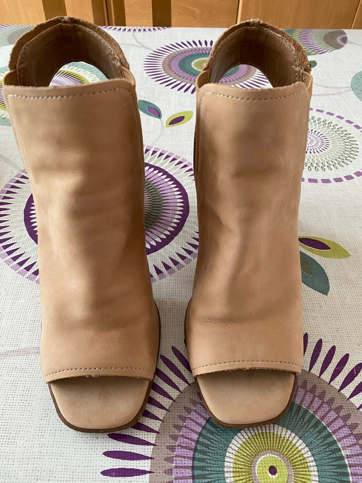 Bottines ouvertes Sandales à talons ALDO Cuir Nude  37, Enlèvement ou Envoi, Comme neuf, Beige