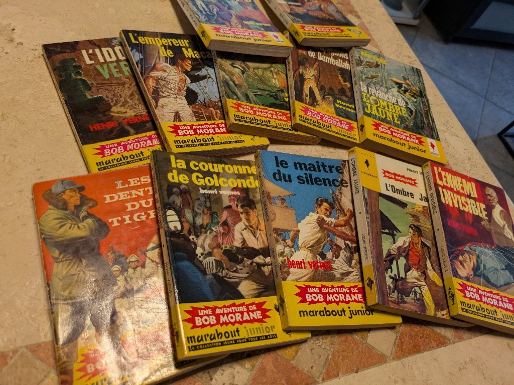 12 marabouts (junior) "Bob Morane" pour 10€., Livres, Envoi, Utilisé, Henri Vernes.
