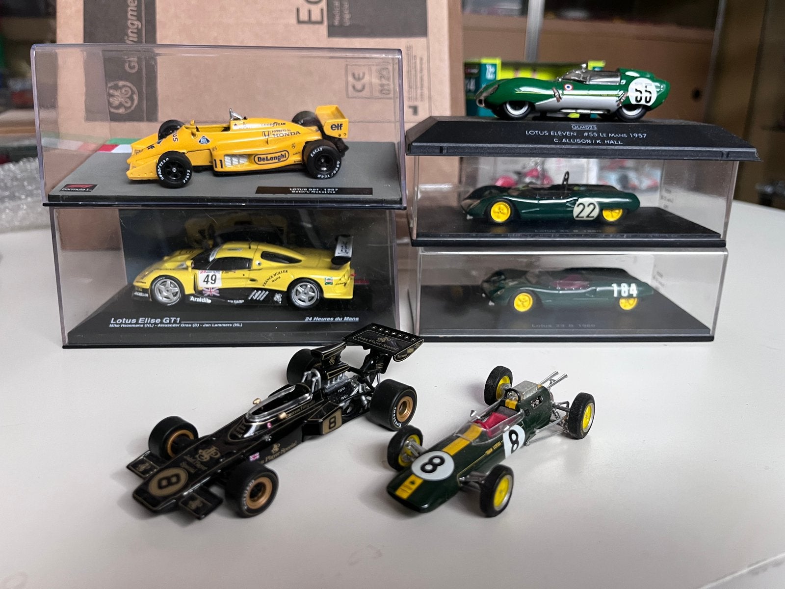 1/43 Lot de 7 Lotus, Hobby & Loisirs créatifs, Voitures miniatures | 1:43, Enlèvement, Utilisé, Voiture