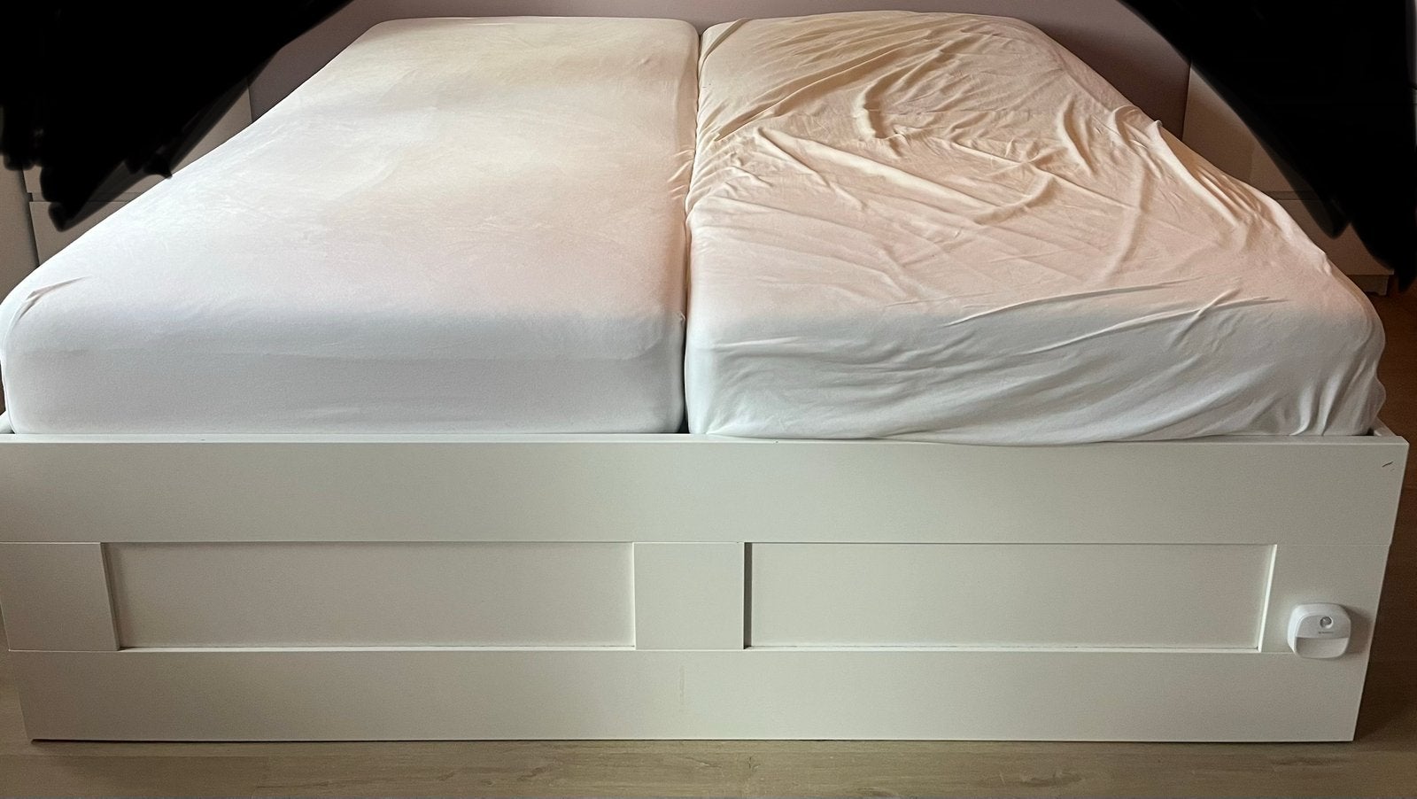 Double lit IKEA complet, Maison & Meubles, Enlèvement, Utilisé