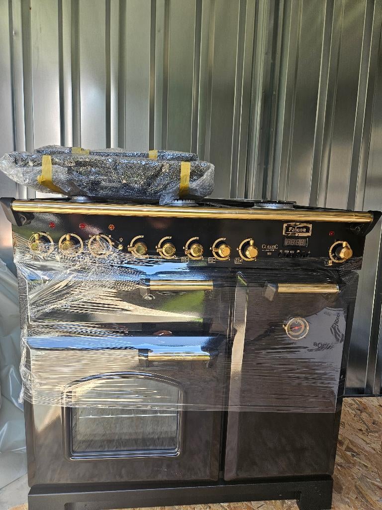 Falcon Deluxe 90 gasfornuis – NIEUW & ongebruikt –, Ophalen, Warmhoudplaat, 60 cm of meer, Nieuw