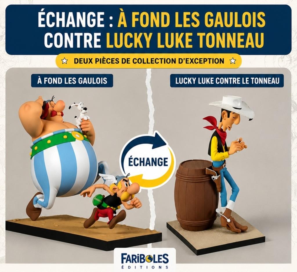 Échange À Fond les Gaulois contre Lucky Luke Tonneau, Enlèvement