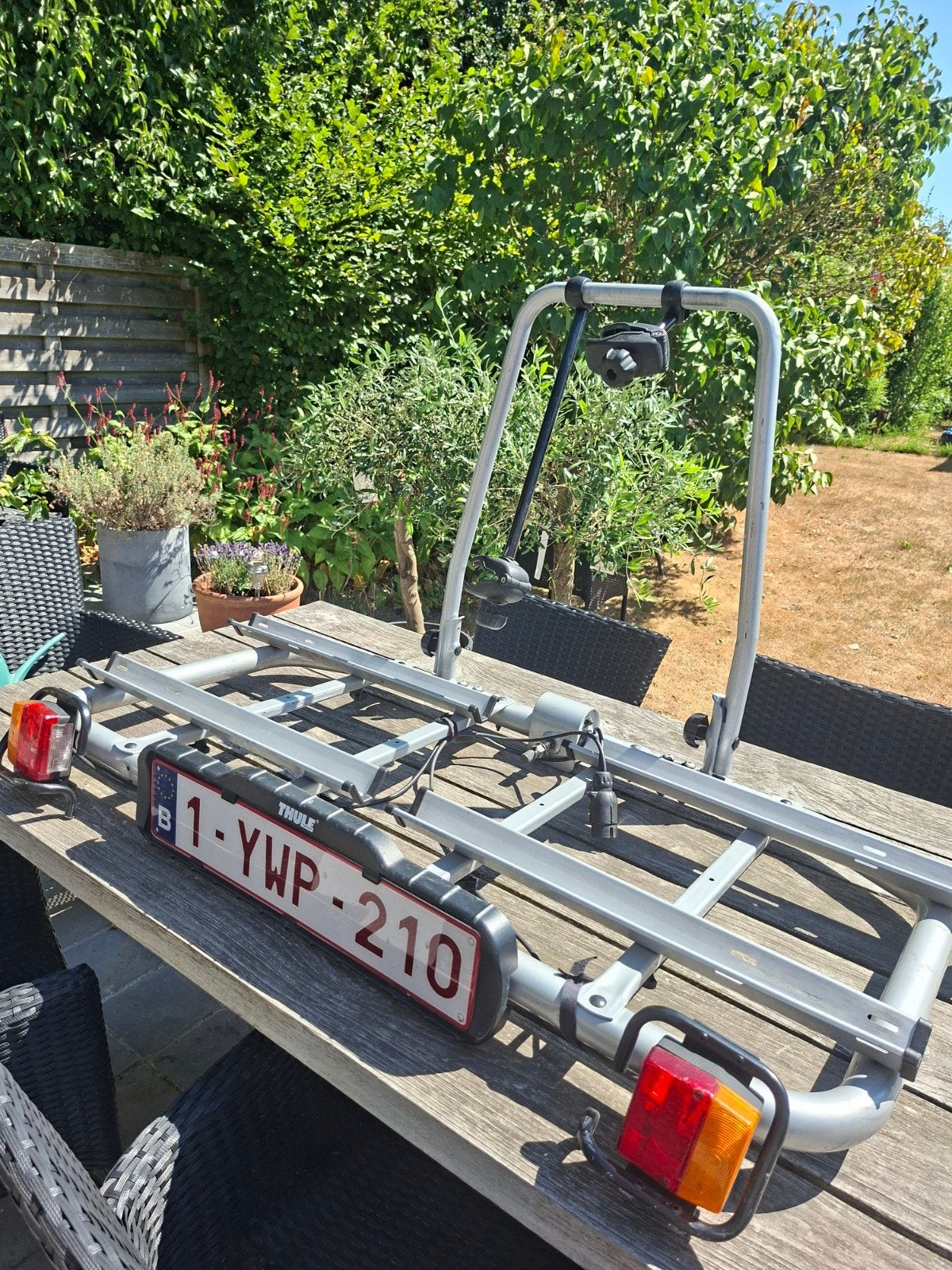 THULE trekhaak fietsdrager, 2 fietsen, bak mogelijk 125 euro, Auto diversen, Fietsendragers, Ophalen, 2 fietsen