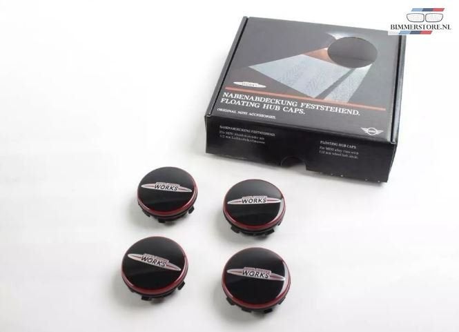 Works vaststaande MINI Naafdop floating center cap set 56 MM, Auto-onderdelen, -, -, Nieuw, Ophalen of Verzenden