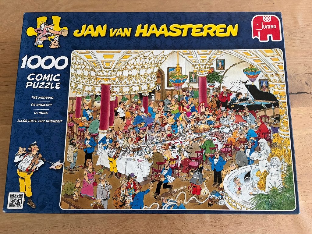 PUZZEL THE WEDDING JAN VAN HAASTEREN, Enlèvement ou Envoi, 500 à 1500 pièces, Comme neuf, Puzzle