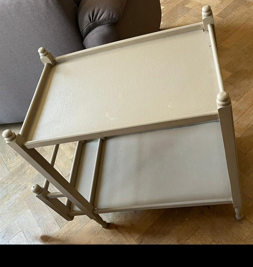 Chique bijzettafel/tijdschriftenhouder in landelijke stijl, Ophalen, Hout