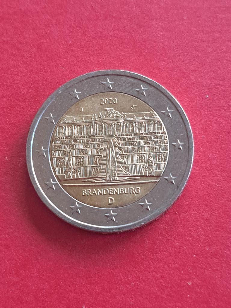 2020 J Allemagne 2 euros Brandebourg Hambourg, Envoi, Allemagne, 2 euros, Monnaie en vrac