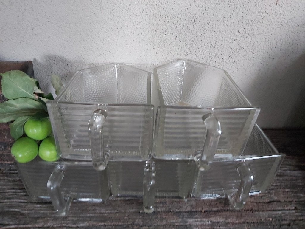 5 grote vintage glazen voorraadbakken/kruidenbakken Ruhrglas, Ophalen of Verzenden