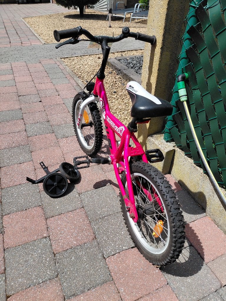Kinderfiets met zijwieltjes, Fietsen en Brommers, Ophalen, Terugtraprem, Zijwieltjes, Minder dan 16 inch
