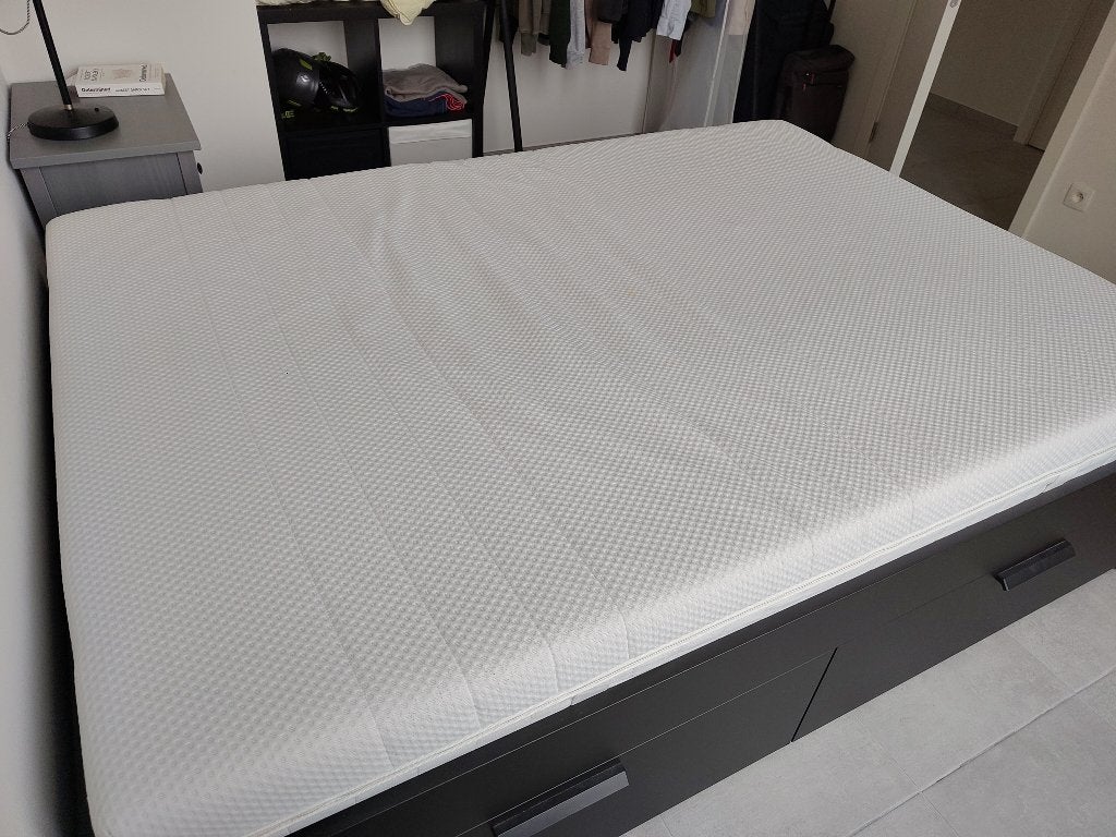 Ikea ÅKREHAMN schuimmatras, medium stevig/wit, 140x200 cm, Huis en Inrichting, Ophalen, Zo goed als nieuw, Matras