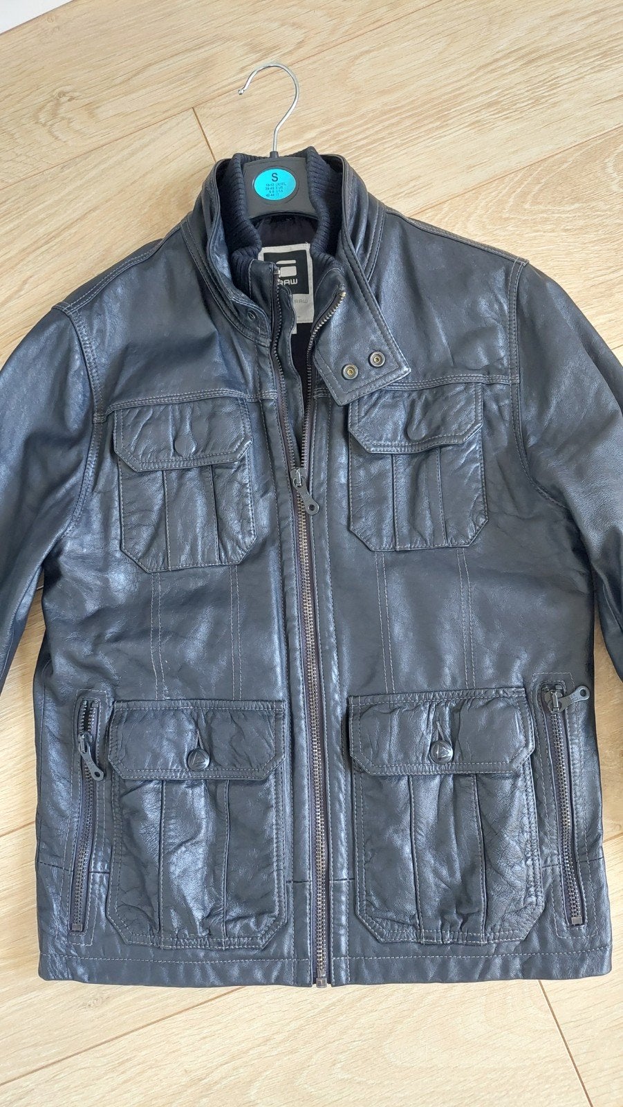 G-Star lederen jas M, Kleding | Heren, Ophalen of Verzenden, Zo goed als nieuw, Maat 48/50 (M), G Star RAW