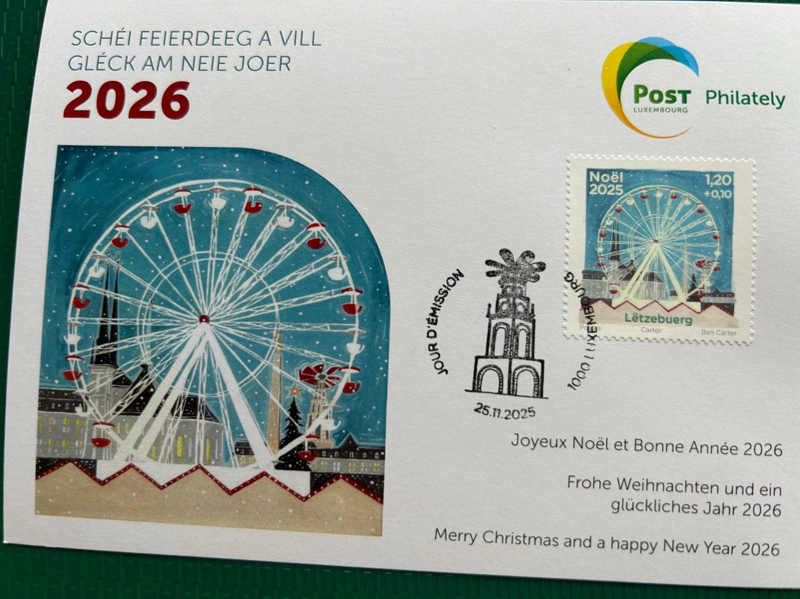 LUXEMBOURG : carte de Noël 2026, Enlèvement ou Envoi, 1980 à nos jours, Belgique et Luxembourg