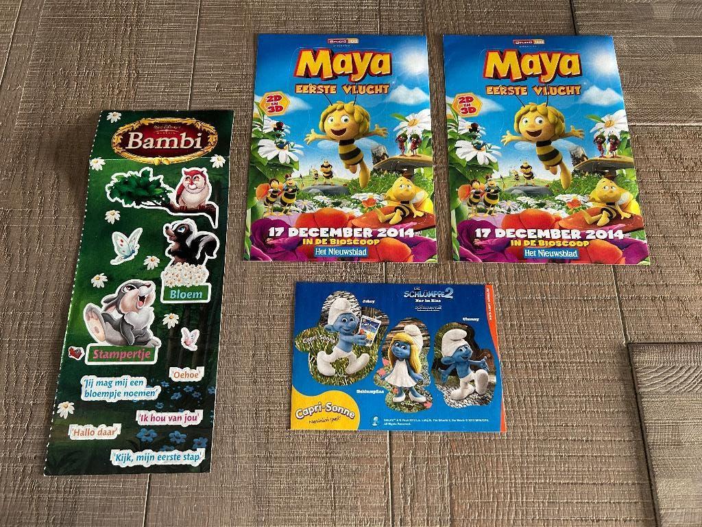 Stickers Bambi - Maya - Smurfen, Ophalen of Verzenden, Nieuw, Overige typen