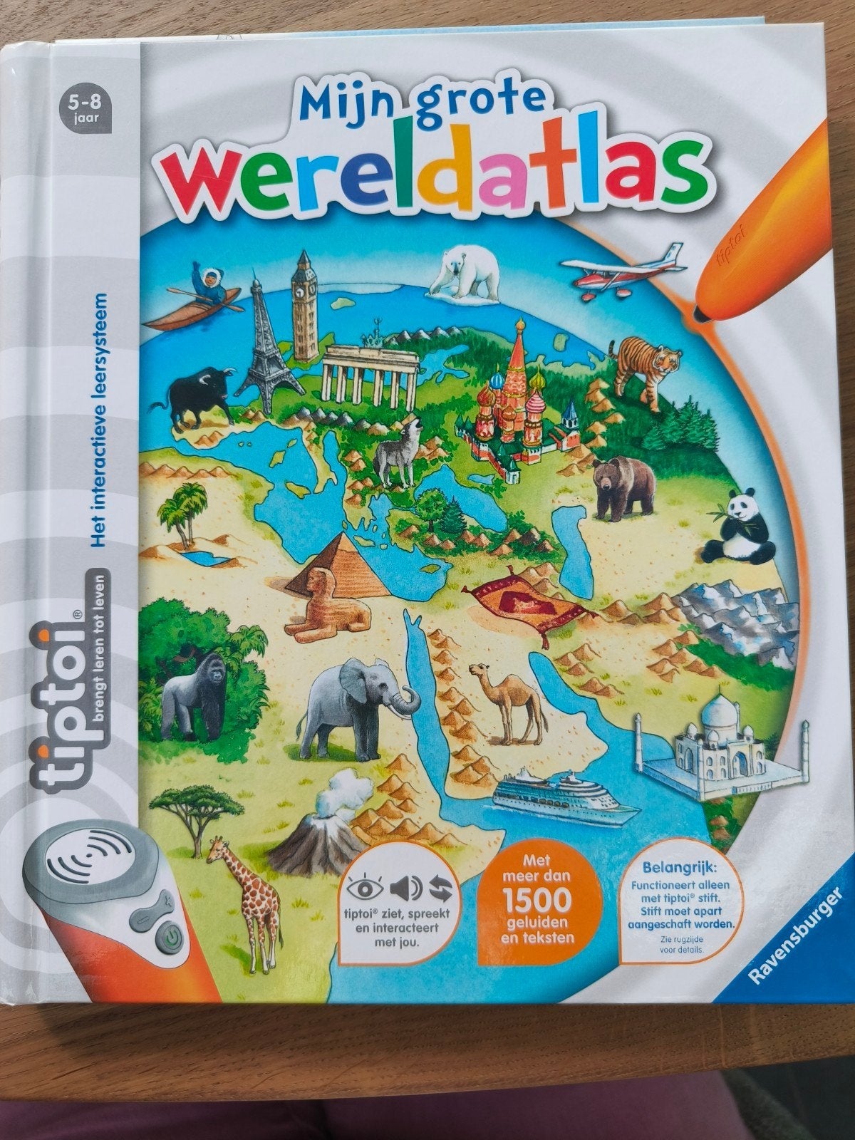 Tiptoi Mijn grote wereldatlas, Ophalen, Zo goed als nieuw, Ontdekken, Met geluid