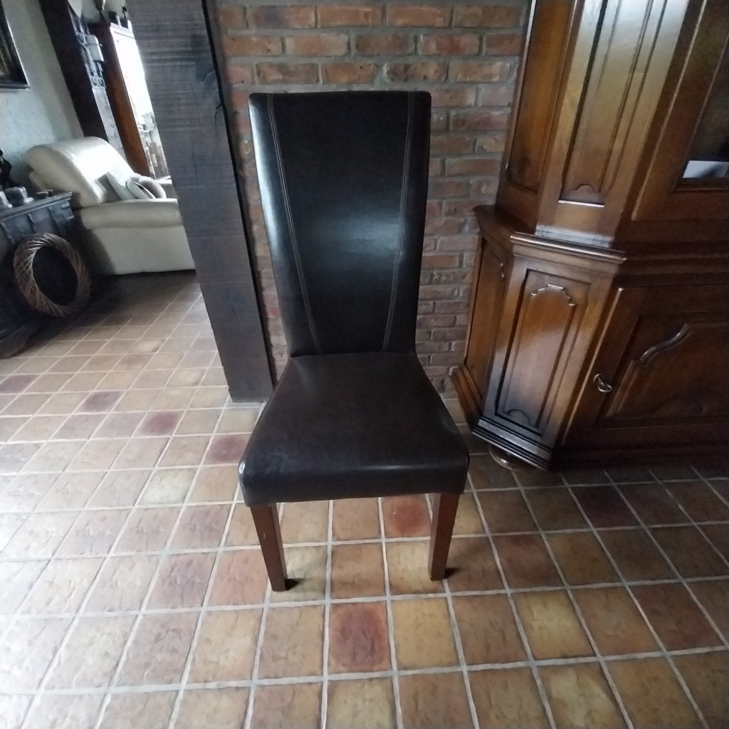 Eetkamerstoelen, Ophalen, Gebruikt, Bruin, Leer