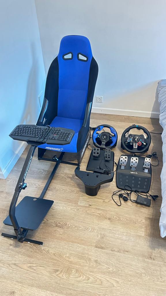 Logitech g29 + Racingseat + stuur logitech + keyboard, Games en Spelcomputers, Logitech, Ophalen, Zo goed als nieuw, PC