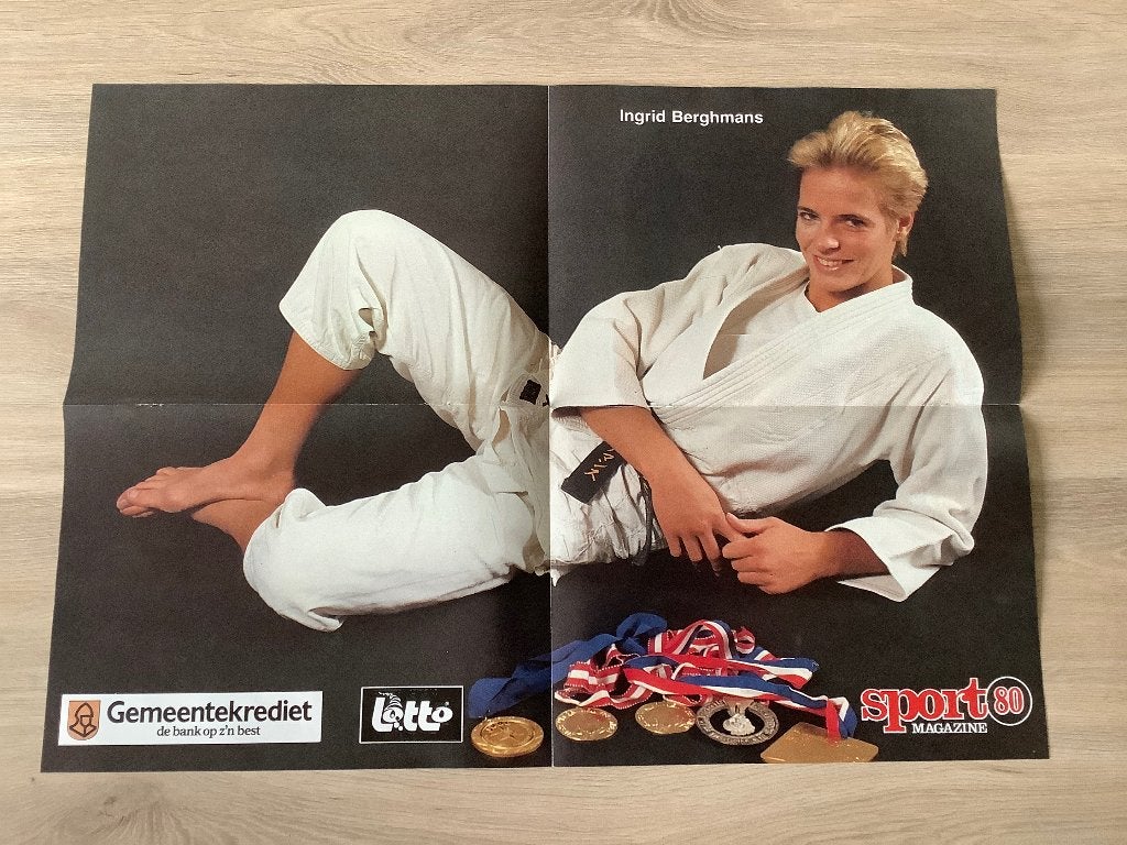 Poster Ingrid Berghmans 1986, Enlèvement ou Envoi, Comme neuf, Affiche, Image ou Autocollant