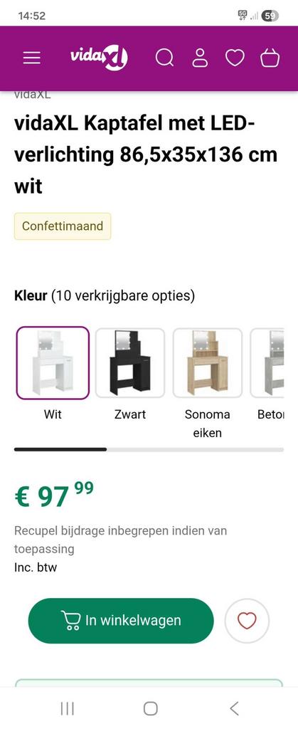 Make-up tafel, Ophalen of Verzenden, Zo goed als nieuw