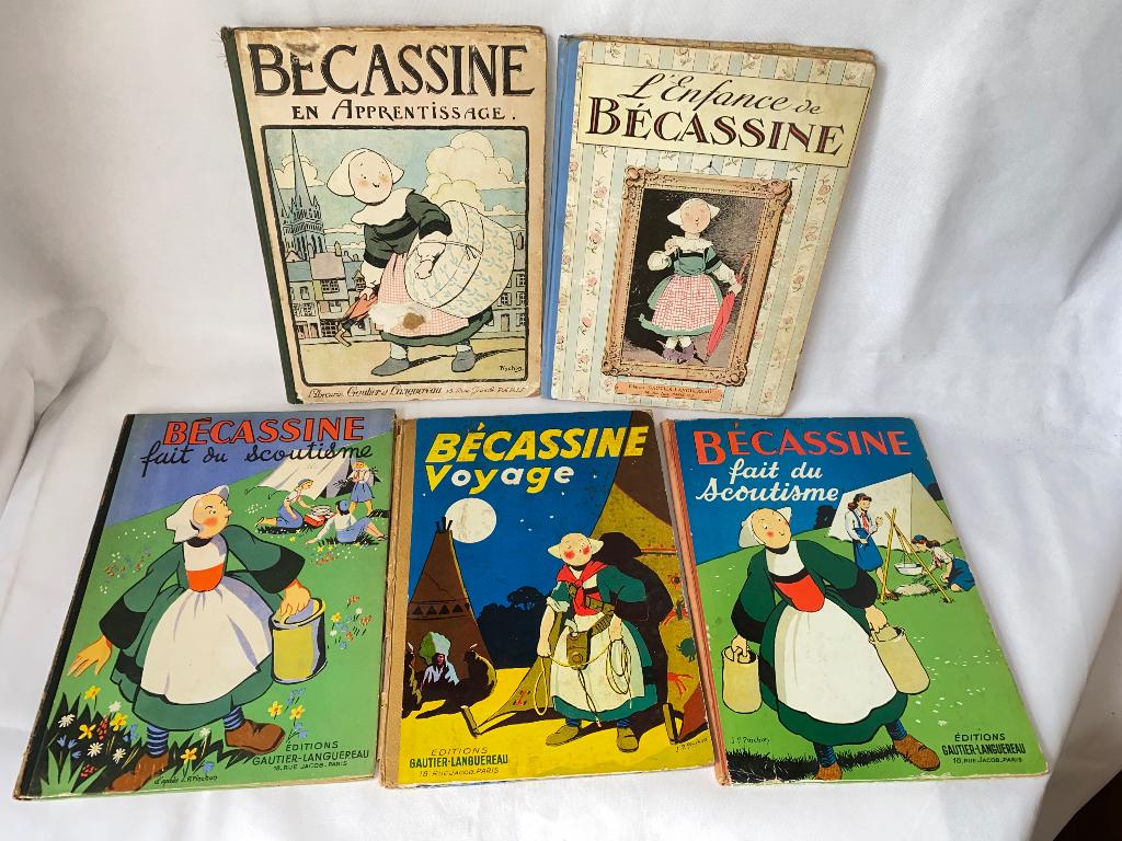Lot de 5 livres BECASSINE très anciens, Plusieurs BD, Enlèvement ou Envoi, Gautier, Utilisé