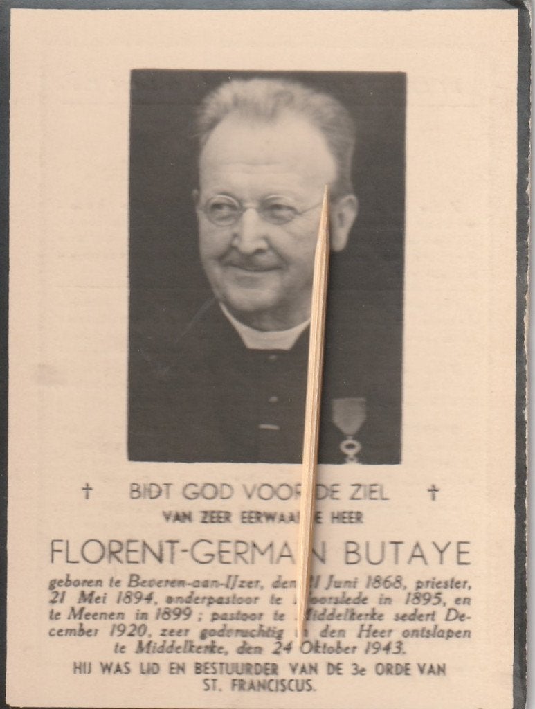 Priester Butaye, Verzenden