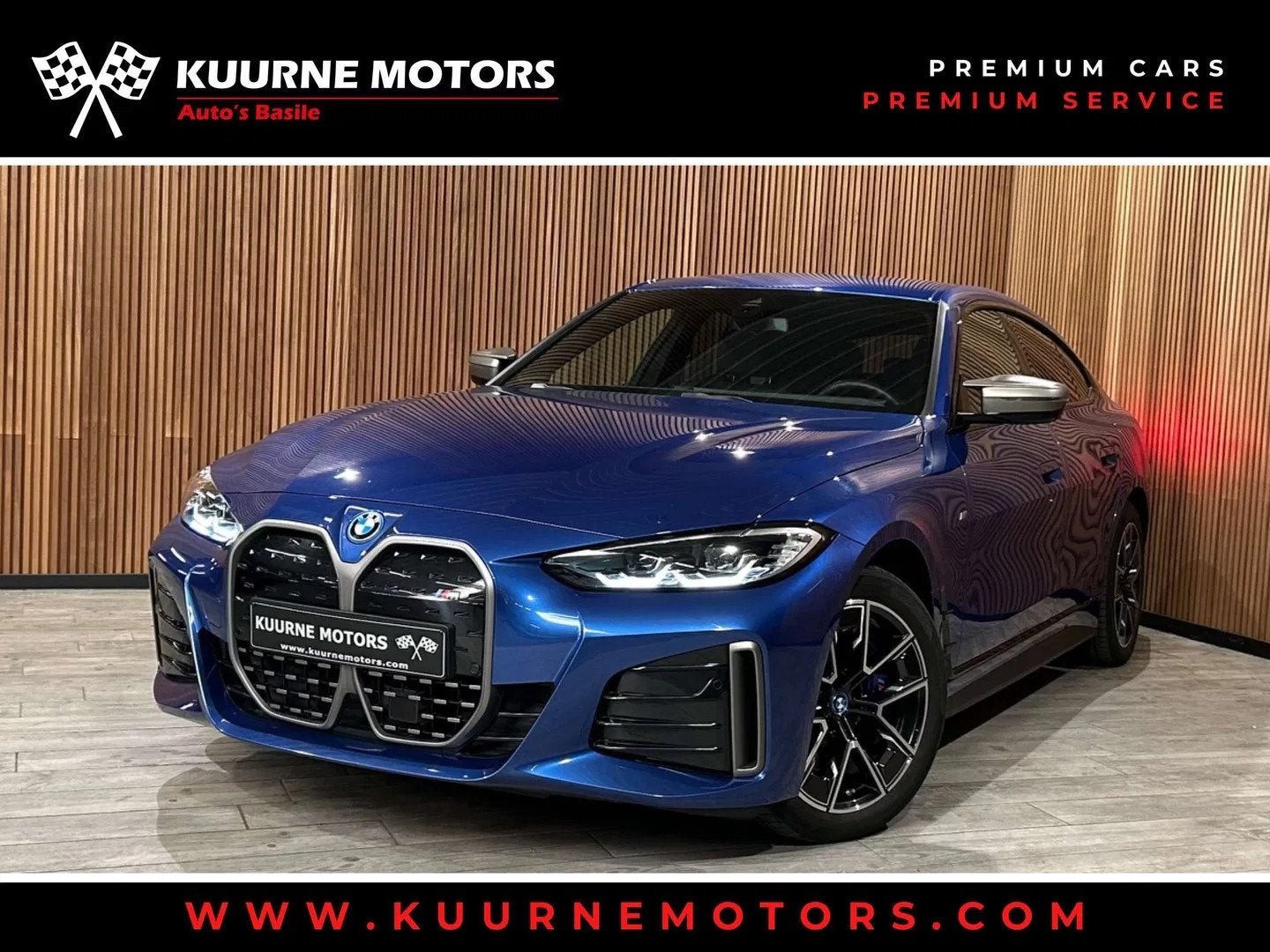BMW i4 M50 Alu19"/Acc/Cam/Led/VerwZet/Dab *1j garantie*, Auto's, Gebruikt, Zwart, 544 pk, Blauw