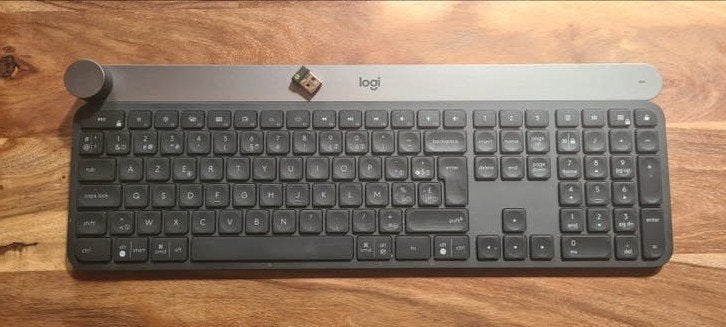 Logitech Craft draadloos toetsenbord Azerty BE (Windows/Mac), Informatique & Logiciels, Claviers, Pavé numérique, Logitech, Azerty