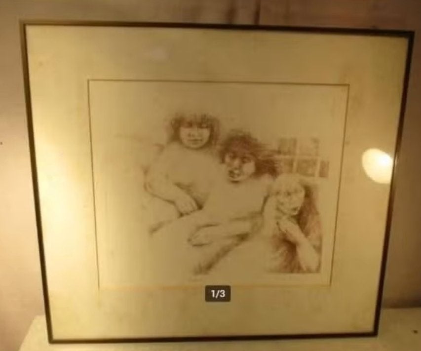 Belle lithographie « Enivrante » - Laura Maita, Antiquités & Art, Avec verre, Enlèvement ou Envoi, Personnages et figures fantastiques