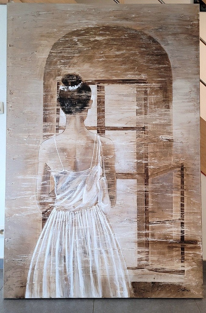 Yulia VOLYNETS,  ballerina Giselle, Antiek en Kunst, Ophalen, Doek, Portret of Personen, Olieverf