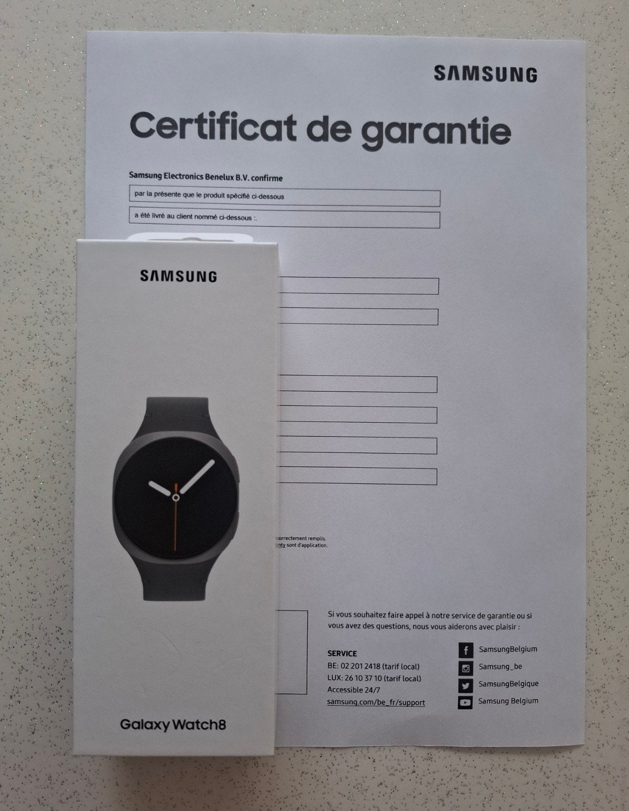 Samsung Galaxy Watch 8 (Neuf !! Garantie et Scellé !!), Ophalen, Nieuw, Waterdicht, Grijs